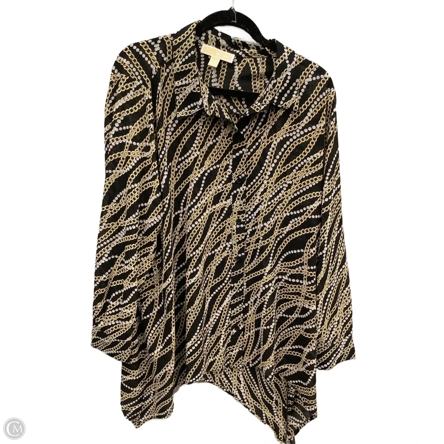 Top Long Sleeve By Michael By Michael Kors In Black, Size: 2x