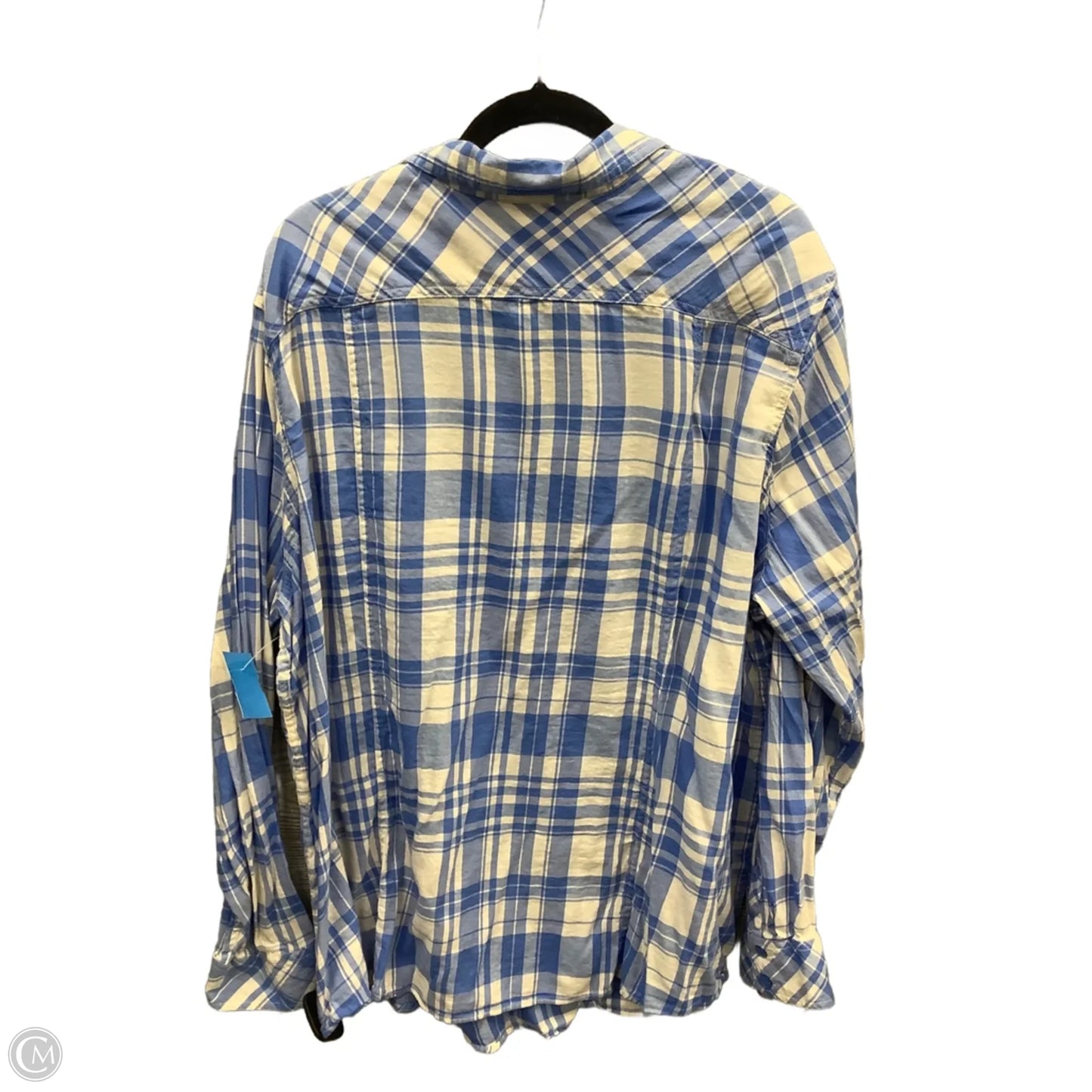 Top Long Sleeve By Clothes Mentor In Plaid Pattern, Size: 3x