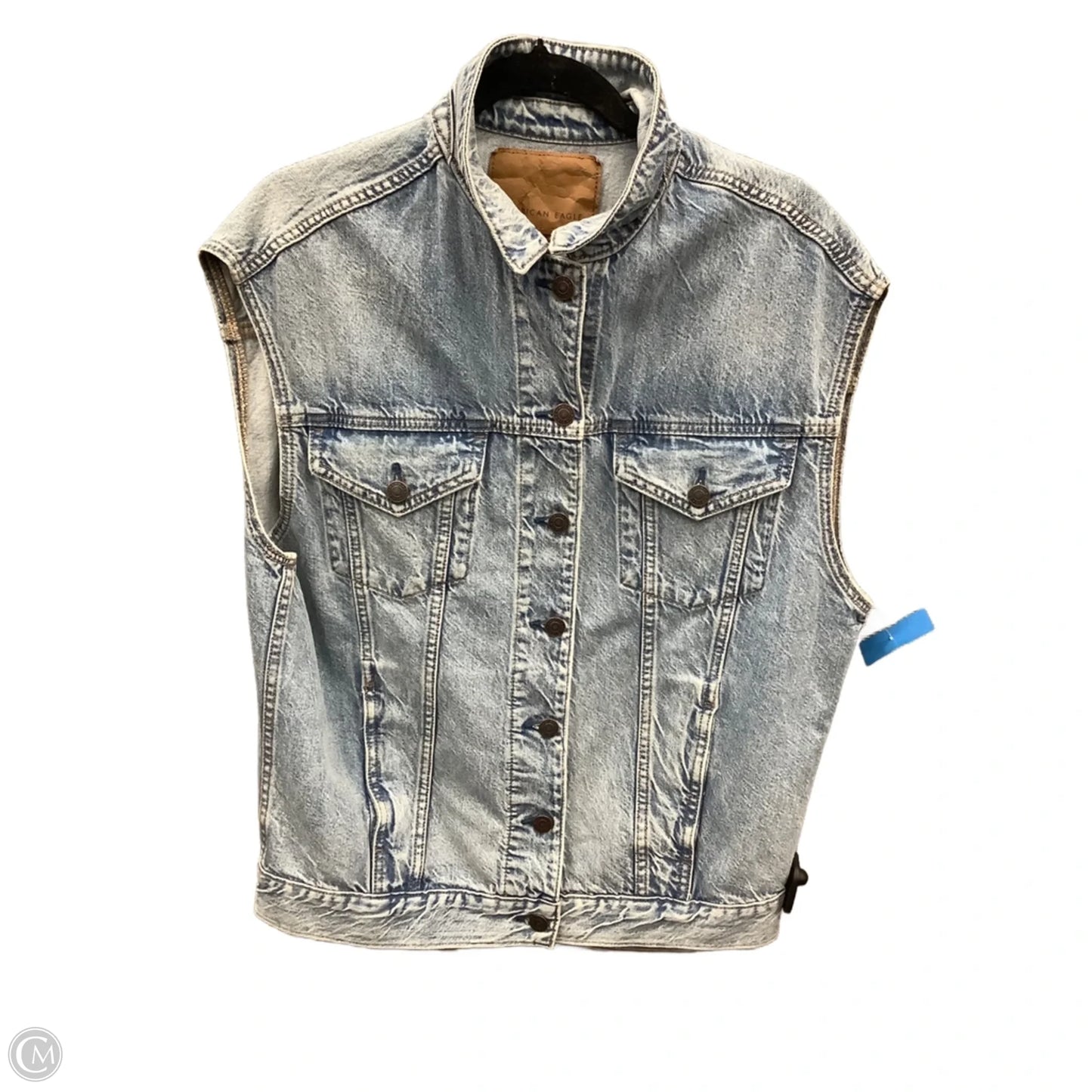 Vest Other By American Eagle In Blue Denim, Size: S