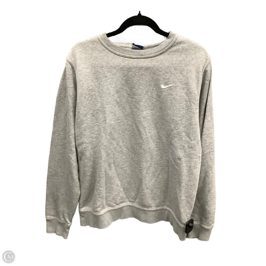 Athletic Sweatshirt Crewneck By Nike Apparel In Grey, Size: M