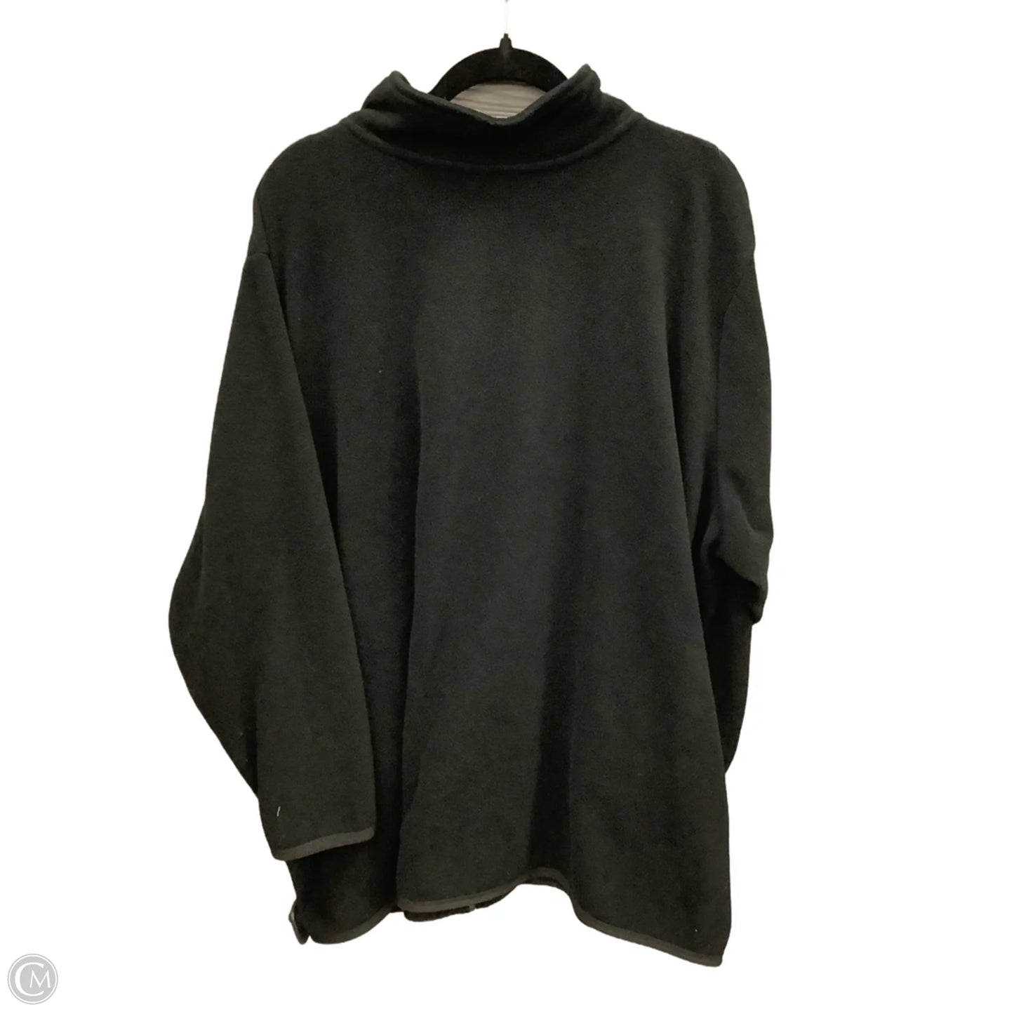 Jacket Fleece By Woman Within In Black, Size: 3x