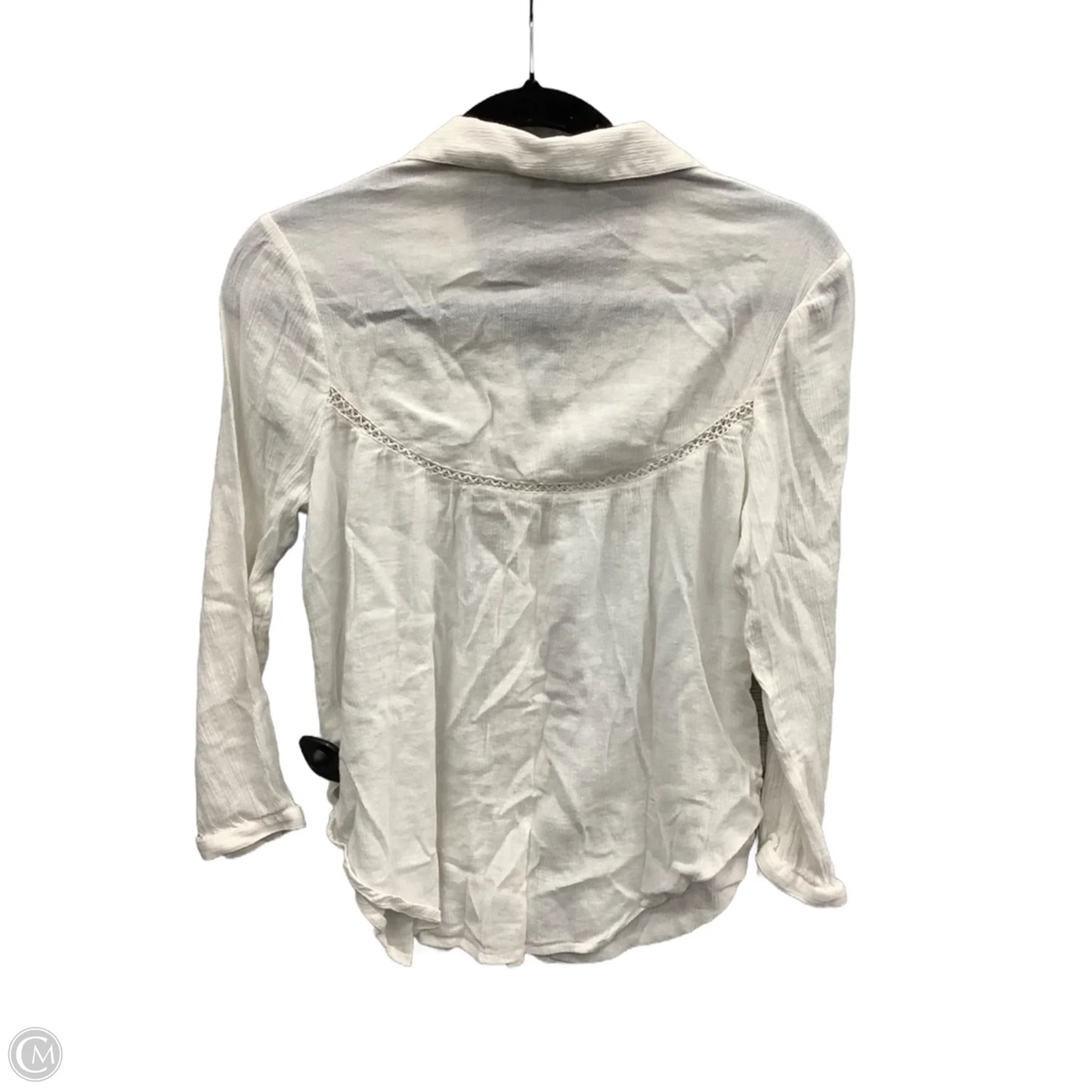 Top Long Sleeve By American Eagle In Cream, Size: S