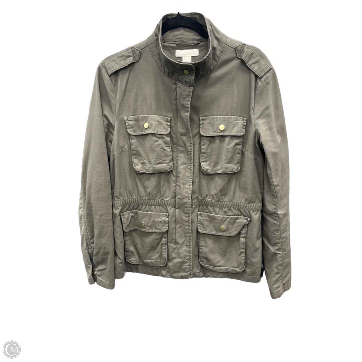 Jacket Moto By H&m In Green, Size: L