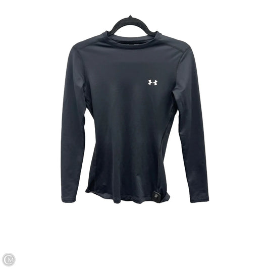 Athletic Top Long Sleeve Crewneck By Under Armour In Black, Size: S