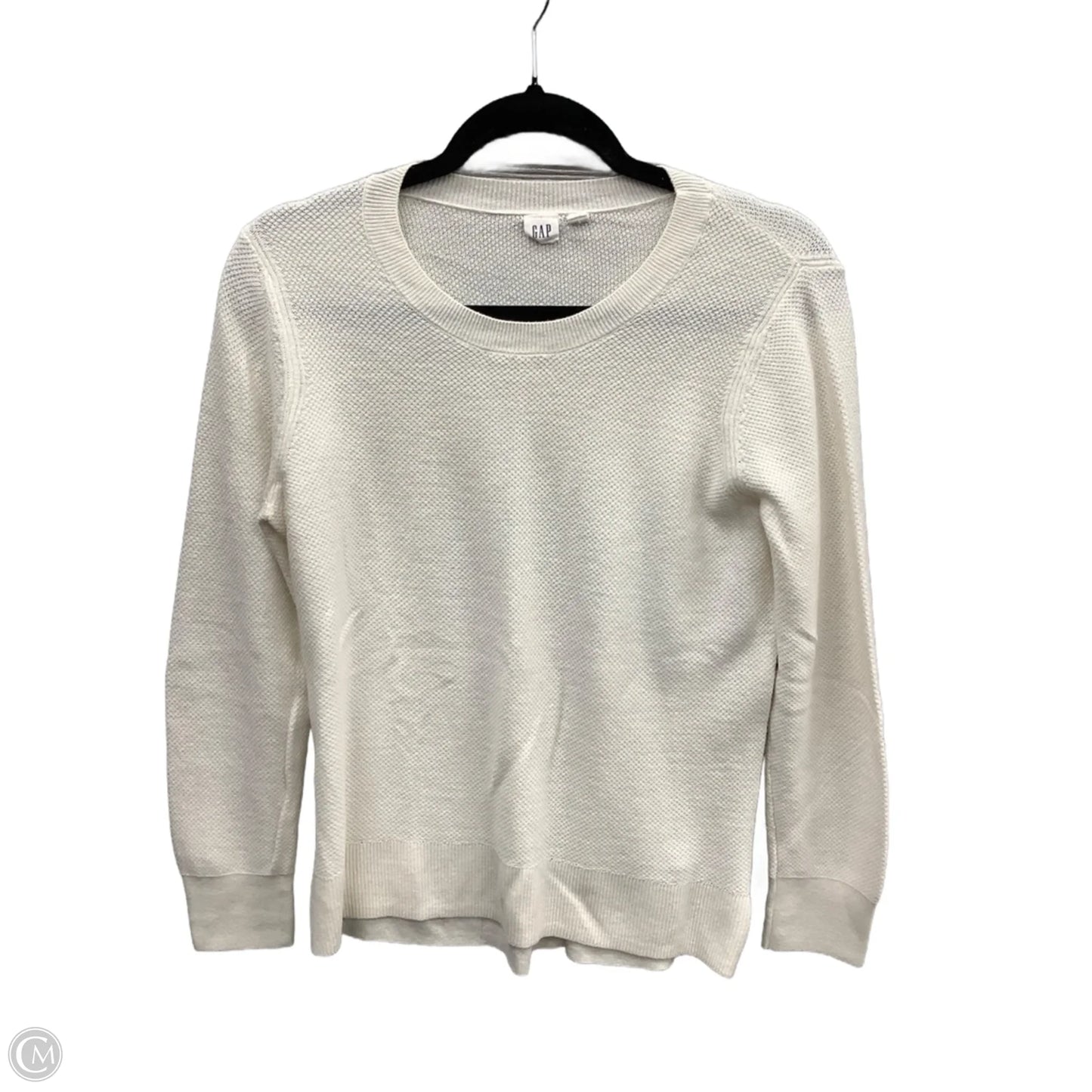 Top Long Sleeve Basic By Gap In Cream, Size: M