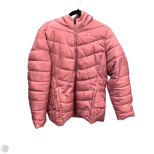 Jacket Puffer & Quilted By Us Polo Assoc In Pink, Size: Xl