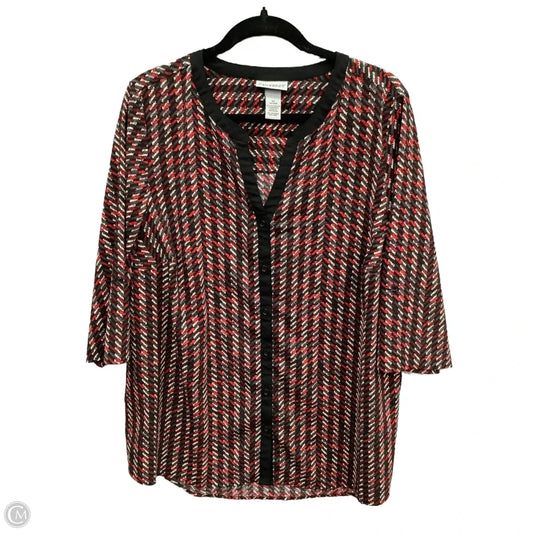 Top Long Sleeve By Catherines In Multi-colored, Size: Xl