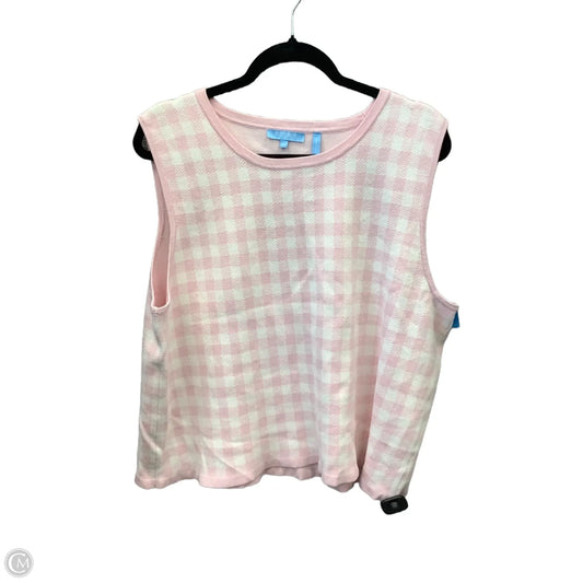 Vest Sweater By Draper James In Plaid Pattern, Size: Xxl