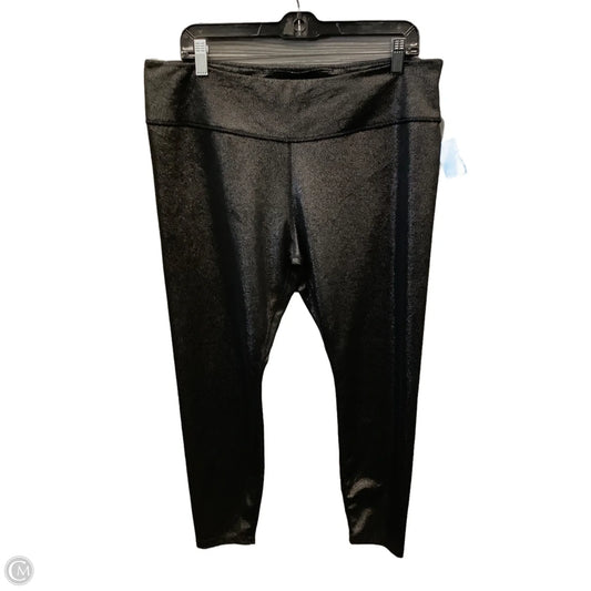Athletic Leggings By Nike Apparel In Black & Silver, Size: Xxl