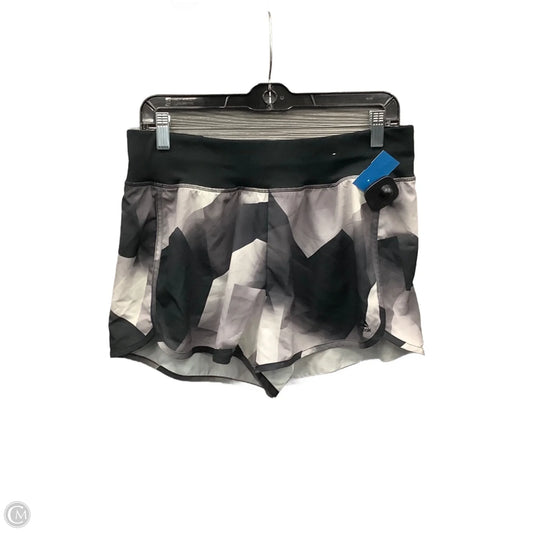 Athletic Shorts By Reebok In Black & Grey, Size: L