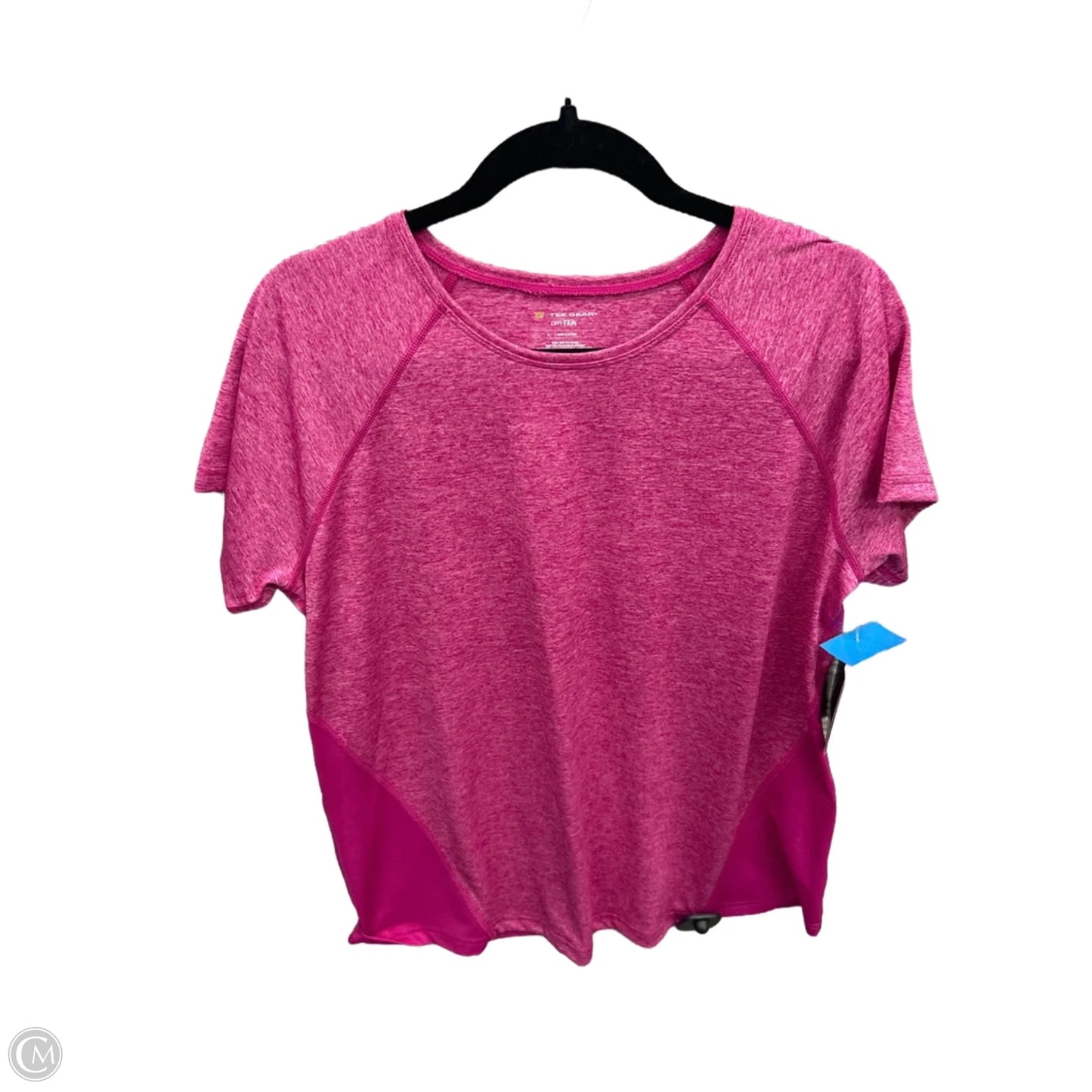 Athletic Top Short Sleeve By Tek Gear In Pink, Size: L
