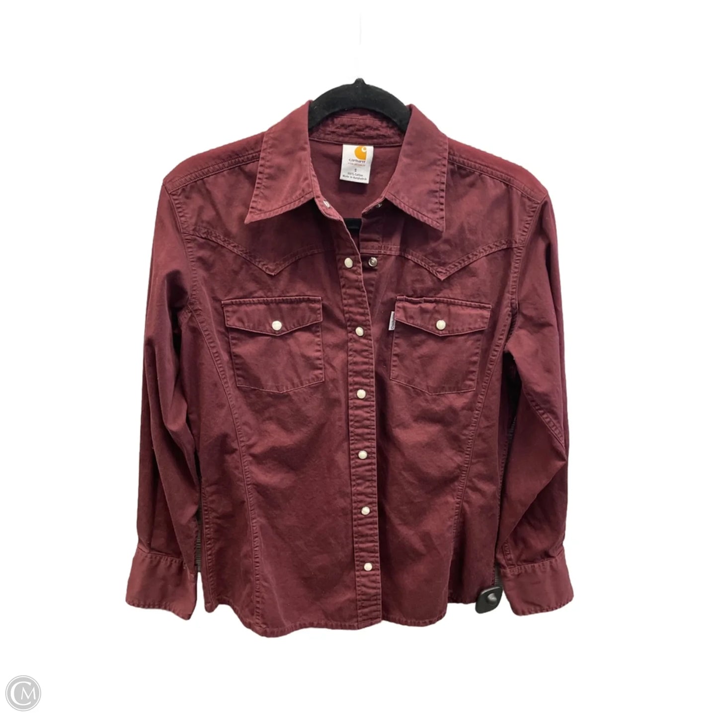 Top Long Sleeve By Carhartt In Red, Size: S
