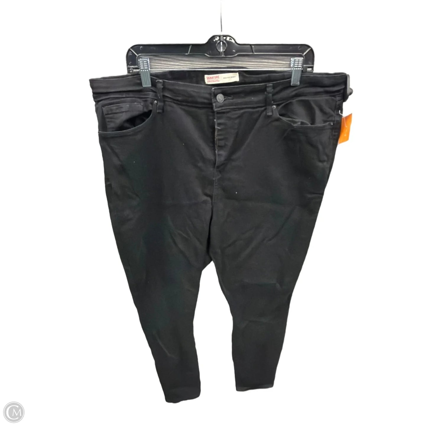 Jeans Skinny By Levis In Black Denim, Size: 20