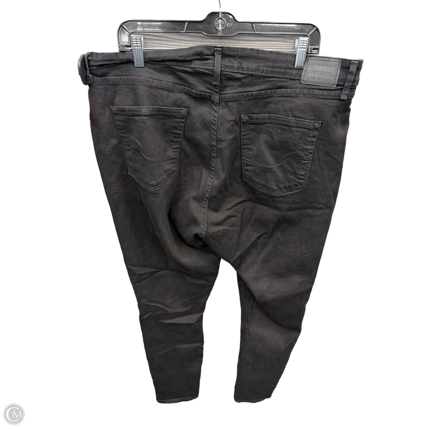 Jeans Skinny By Levis In Black Denim, Size: 20