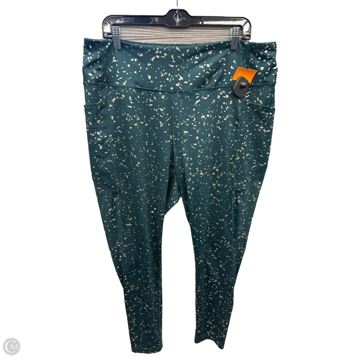 Athletic Leggings By Tek Gear In Green, Size: 2x