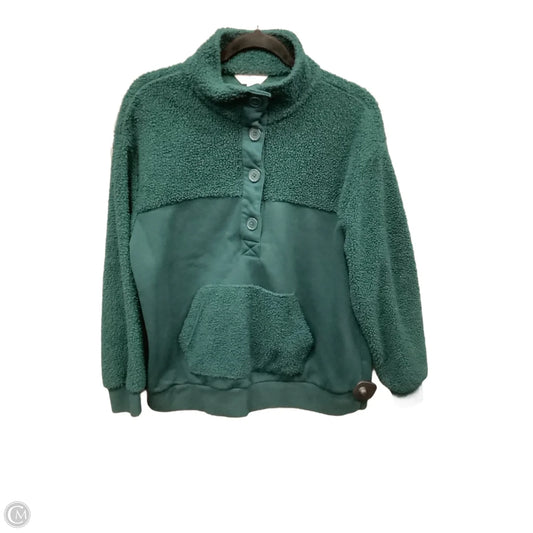 Sweatshirt Collar By Time And Tru In Green, Size: L