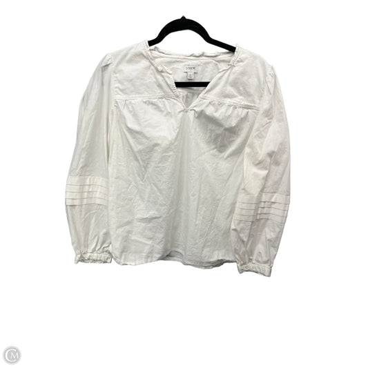 Top Long Sleeve By J. Crew In White, Size: L