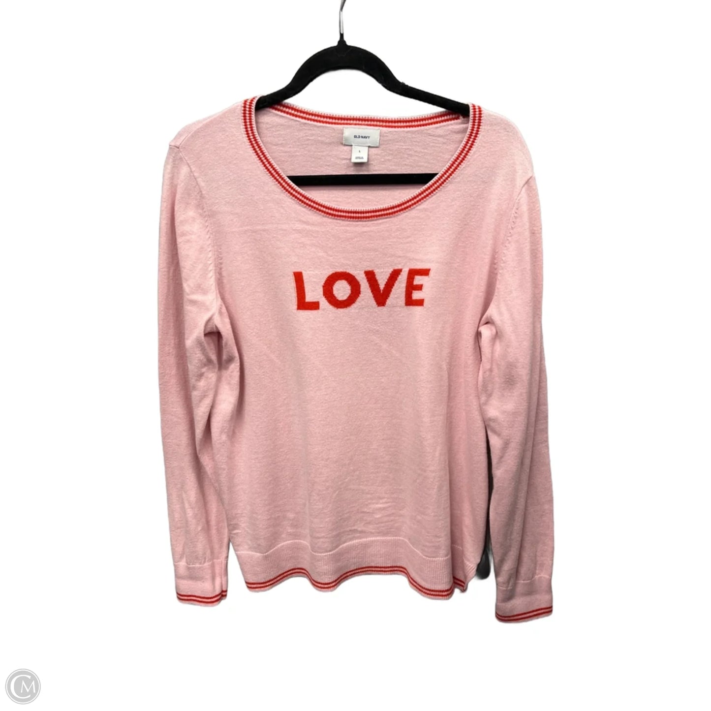 Sweater By Old Navy In Pink & Red, Size: L