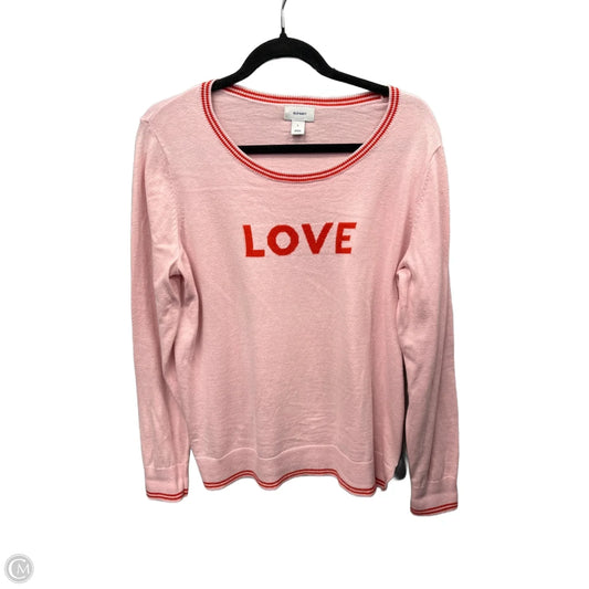Sweater By Old Navy In Pink & Red, Size: L