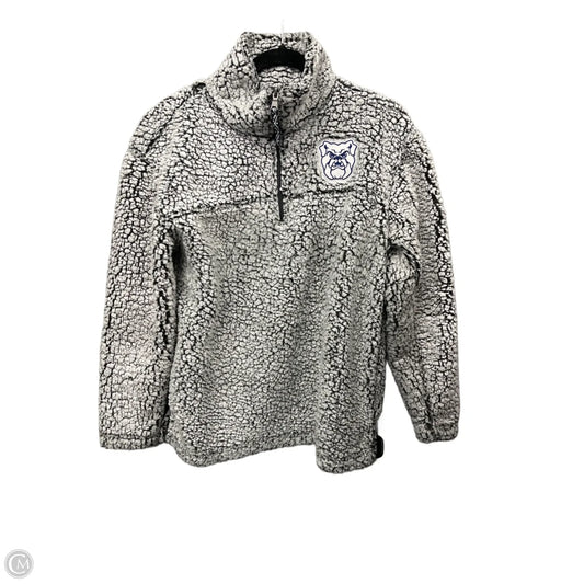 Jacket Faux Fur & Sherpa By Clothes Mentor In Grey, Size: M