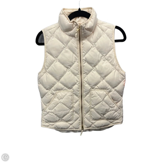 Vest Puffer & Quilted By J. Crew In Cream, Size: S