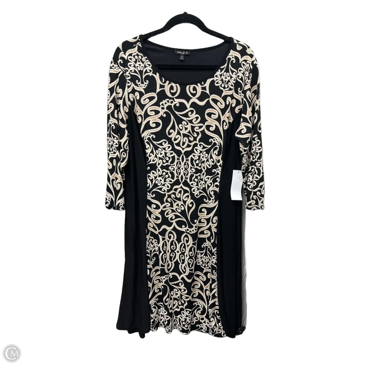 Dress Casual Midi By Sami & Jo In Black & White, Size: 2x