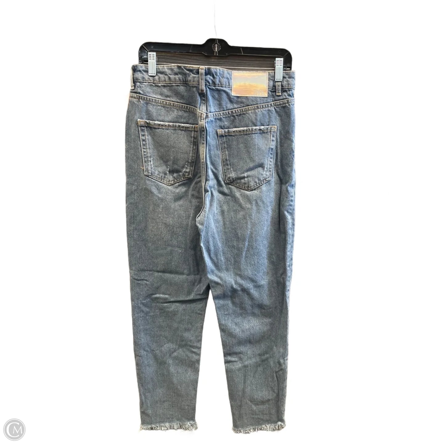 Jeans Straight By Zara In Blue Denim, Size: 8