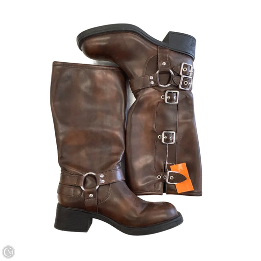 Boots Mid-calf Flats By Madden Girl In Brown, Size: 7