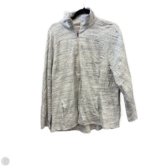 Athletic Top Long Sleeve Collar By Sonoma In Grey, Size: 1x