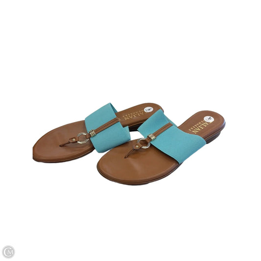 Sandals Flats By Italian Shoemakers In Blue, Size: 9