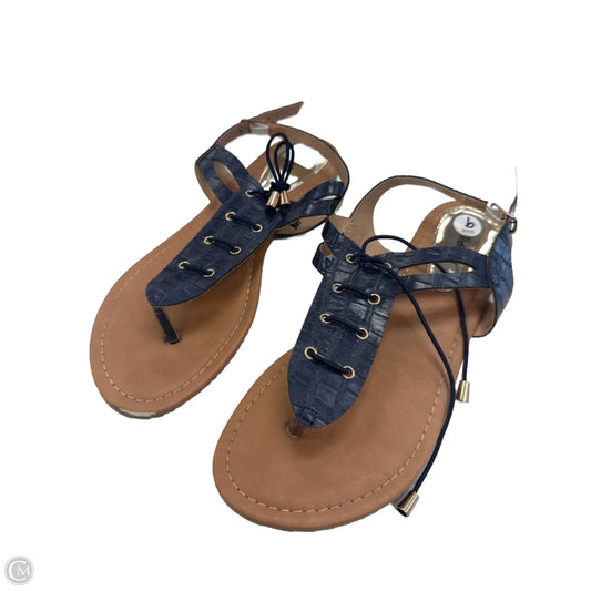 Sandals Flats By Clothes Mentor In Blue, Size: 9