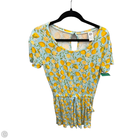 Romper By Clothes Mentor In Blue & Yellow, Size: M