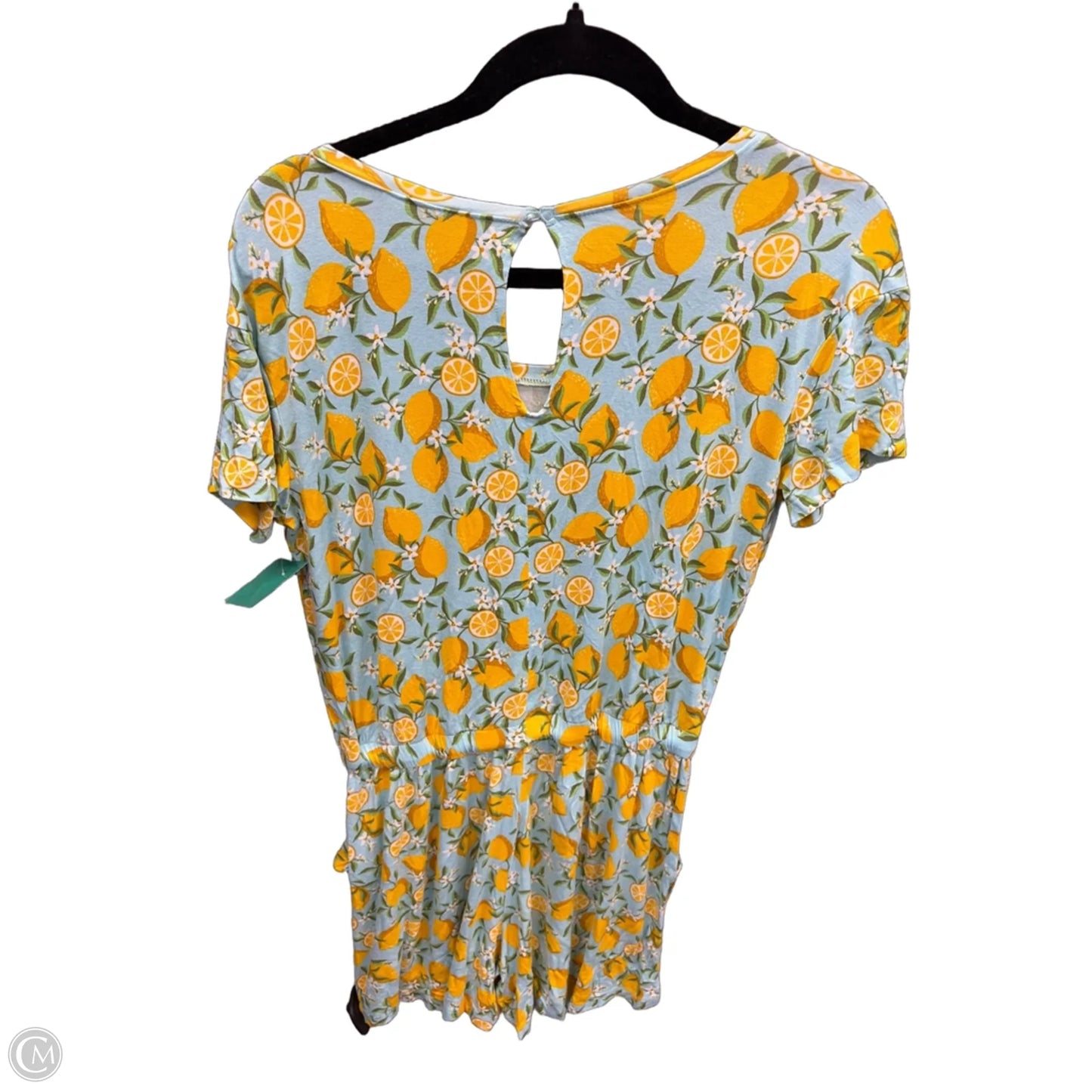 Romper By Clothes Mentor In Blue & Yellow, Size: M