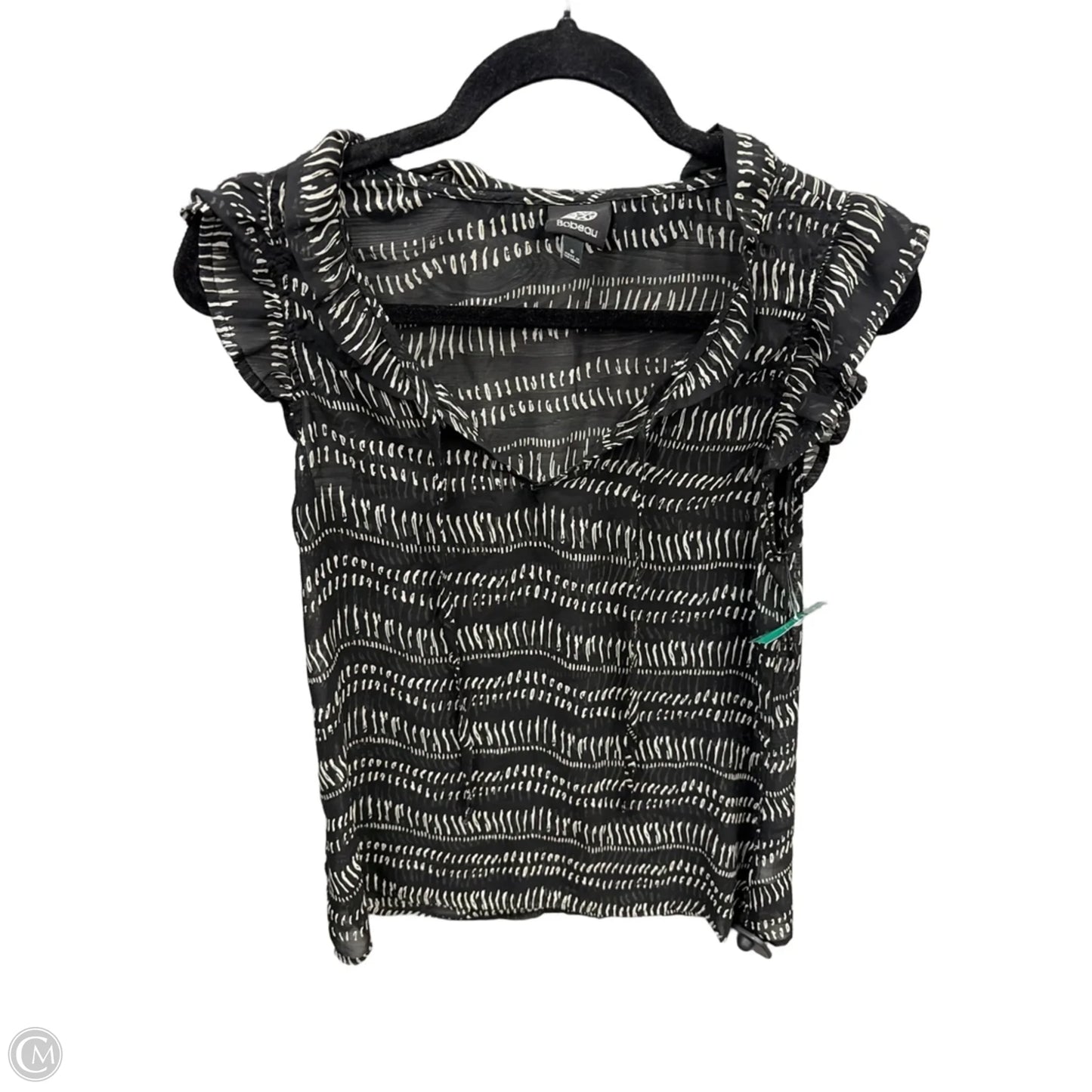 Top Sleeveless By Bobeau In Black & Cream, Size: S