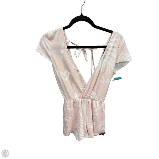 Romper By Lulu In Pink & White, Size: Xs