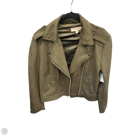 Jacket Moto By Philosophy In Green, Size: Xl