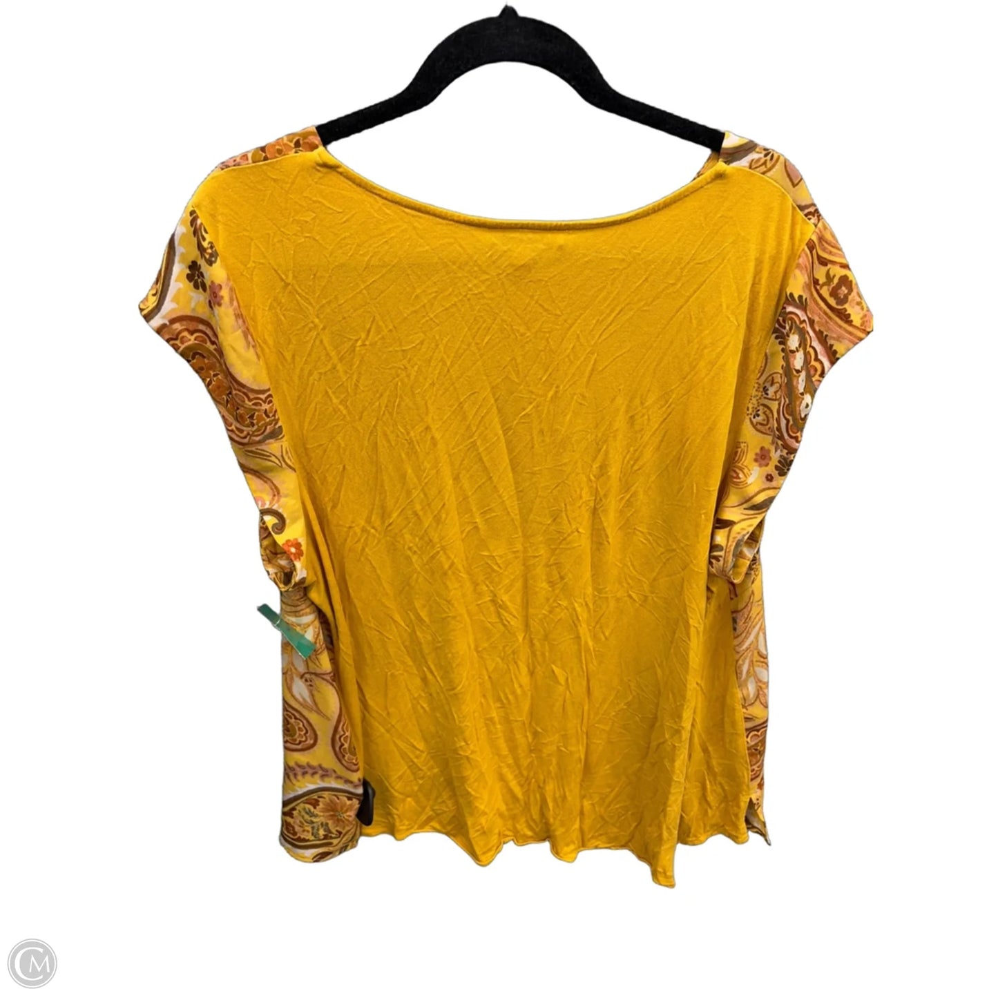 Top Short Sleeve By Clothes Mentor In Yellow, Size: 3x