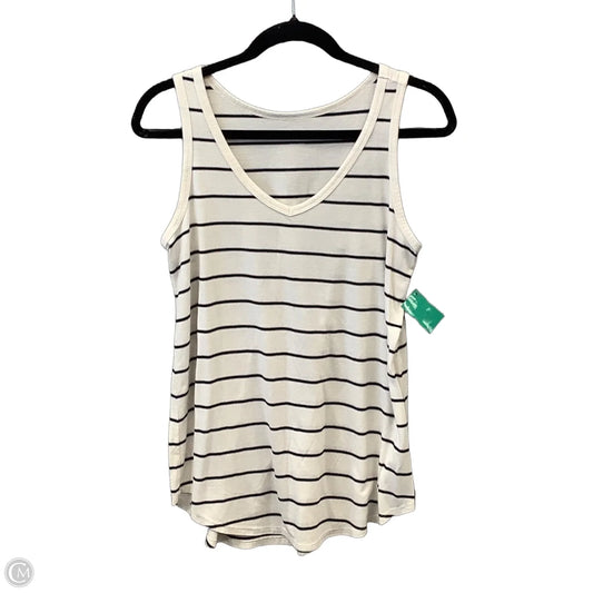 Top Sleeveless By Ana In Striped Pattern, Size: M