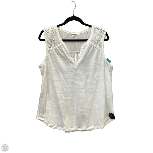 Top Sleeveless By Max Studio In White, Size: 1x