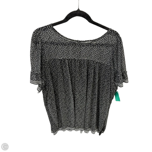 Top Short Sleeve By Max Studio In Polkadot Pattern, Size: 2x
