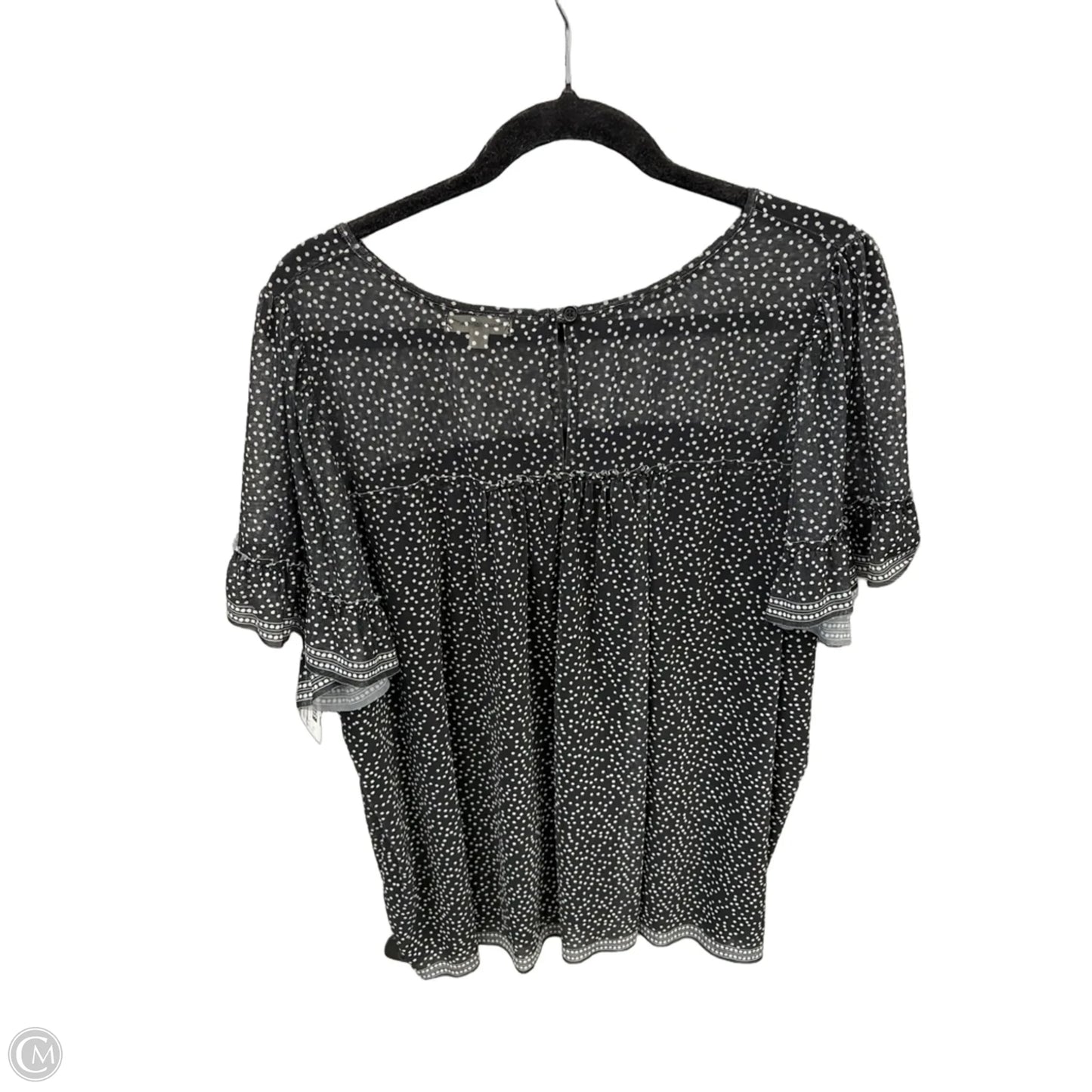 Top Short Sleeve By Max Studio In Polkadot Pattern, Size: 2x