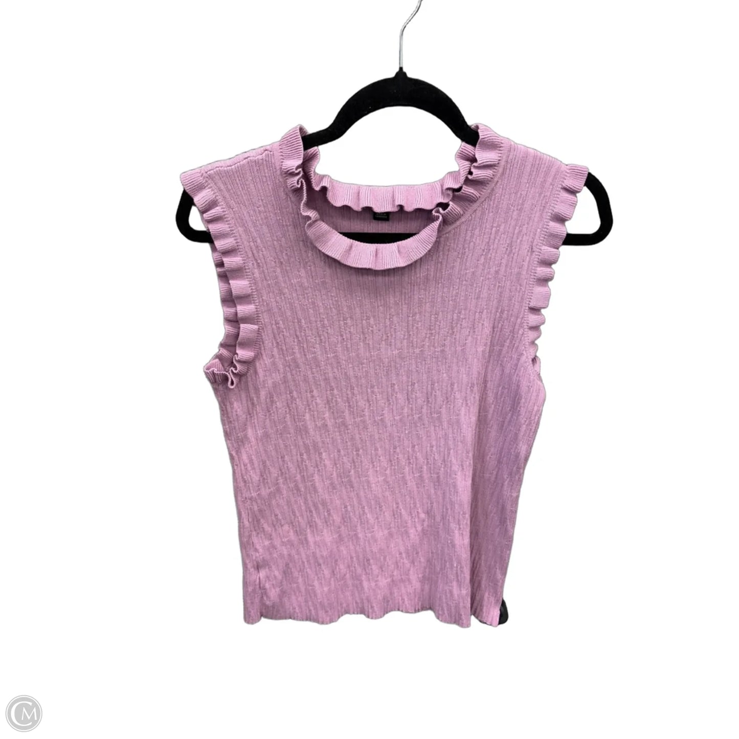 Top Sleeveless By Ann Taylor In Purple, Size: Xl