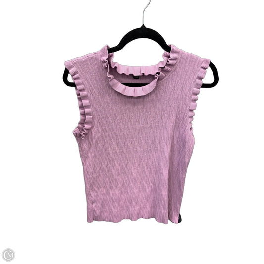 Top Sleeveless By Ann Taylor In Purple, Size: Xl