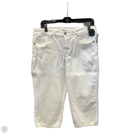 Capris By Style And Company In White, Size: 14