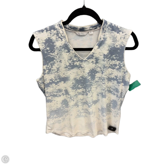 Top Sleeveless By Lady Hagen In Blue & White, Size: M