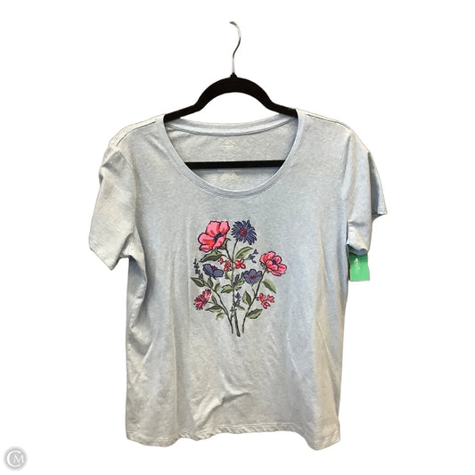 Top Short Sleeve Basic By St Johns Bay In Grey, Size: L