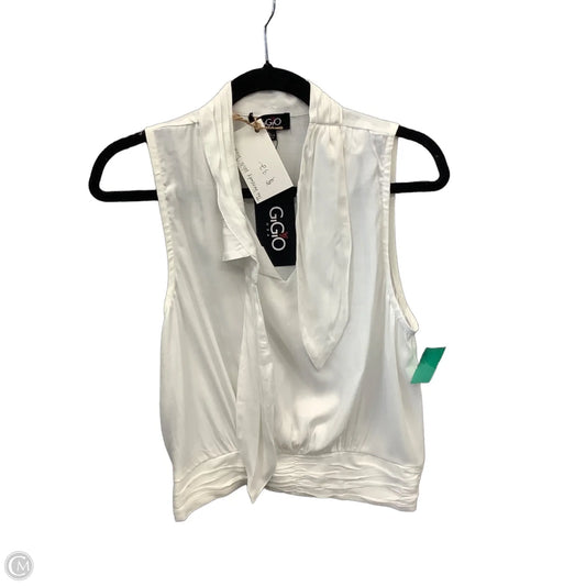 Top Sleeveless By Gigio In White, Size: L