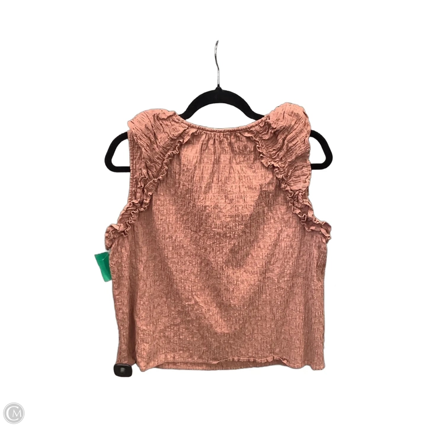 Top Sleeveless By Grade & Gather In Tan, Size: L