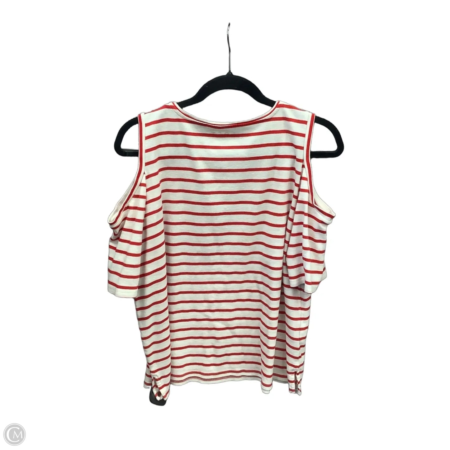 Top Short Sleeve By Loft In Striped Pattern, Size: Xl