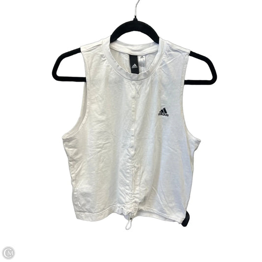 Athletic Tank Top By Adidas In White, Size: M